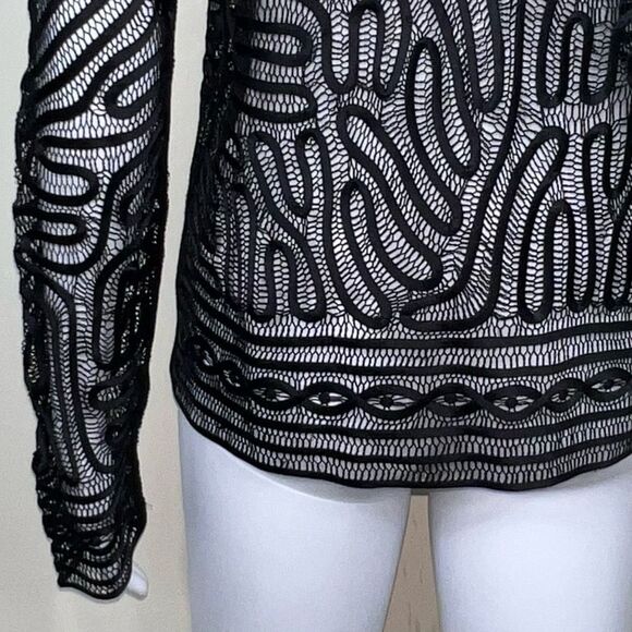 Anne Crimmins for Umi Collections Sheer 100% Silk Lace Cardigan (No size .. meas - Picture 9 of 10